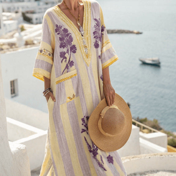 Tullia - Lavender Bloom Kaftan