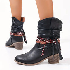 Martha - Slouch Ankle Cowboy Boots