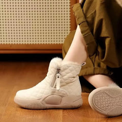 Gabrielle - Quilted Ankle Boots with Zip