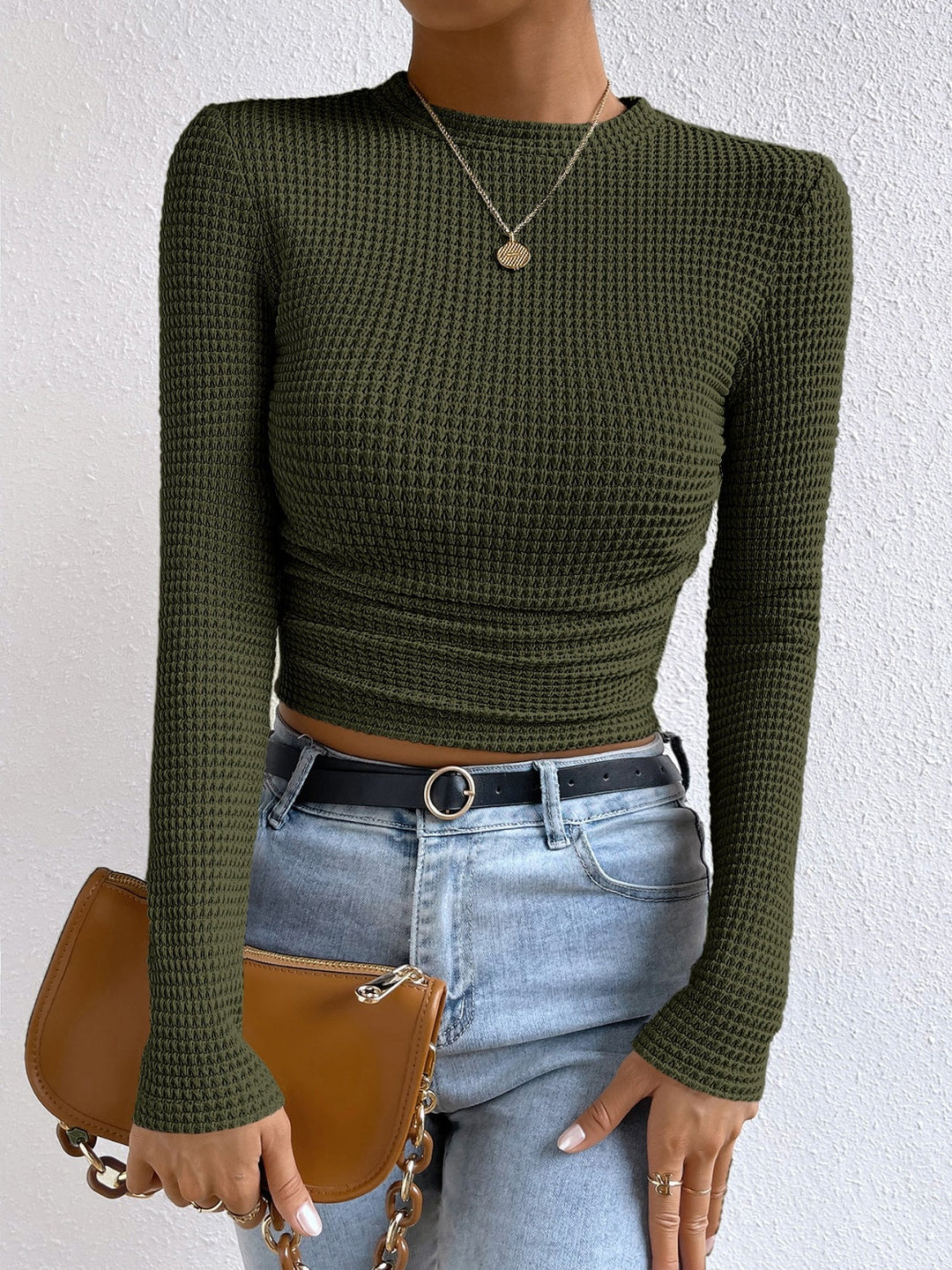 Philippa - Waffle Knit Fitted Top
