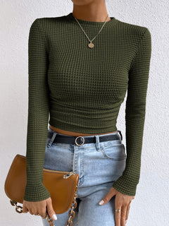 Philippa - Waffle Knit Fitted Top