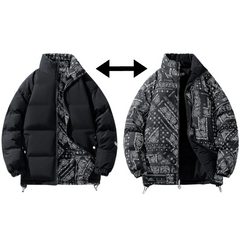 Sidney - Reversible Bandana Puffer — Black
