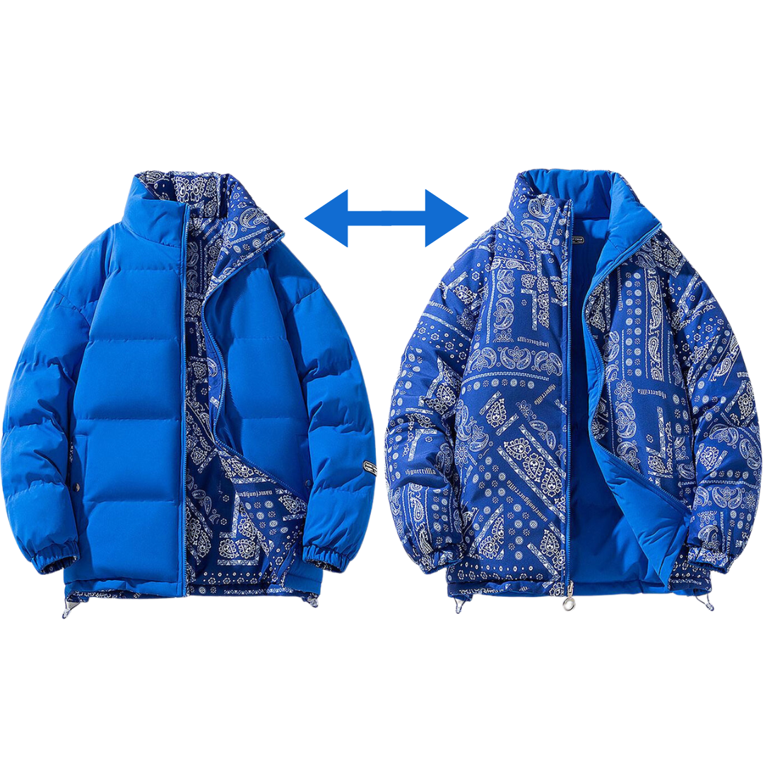 Sidney - Reversible Bandana Puffer — Blue