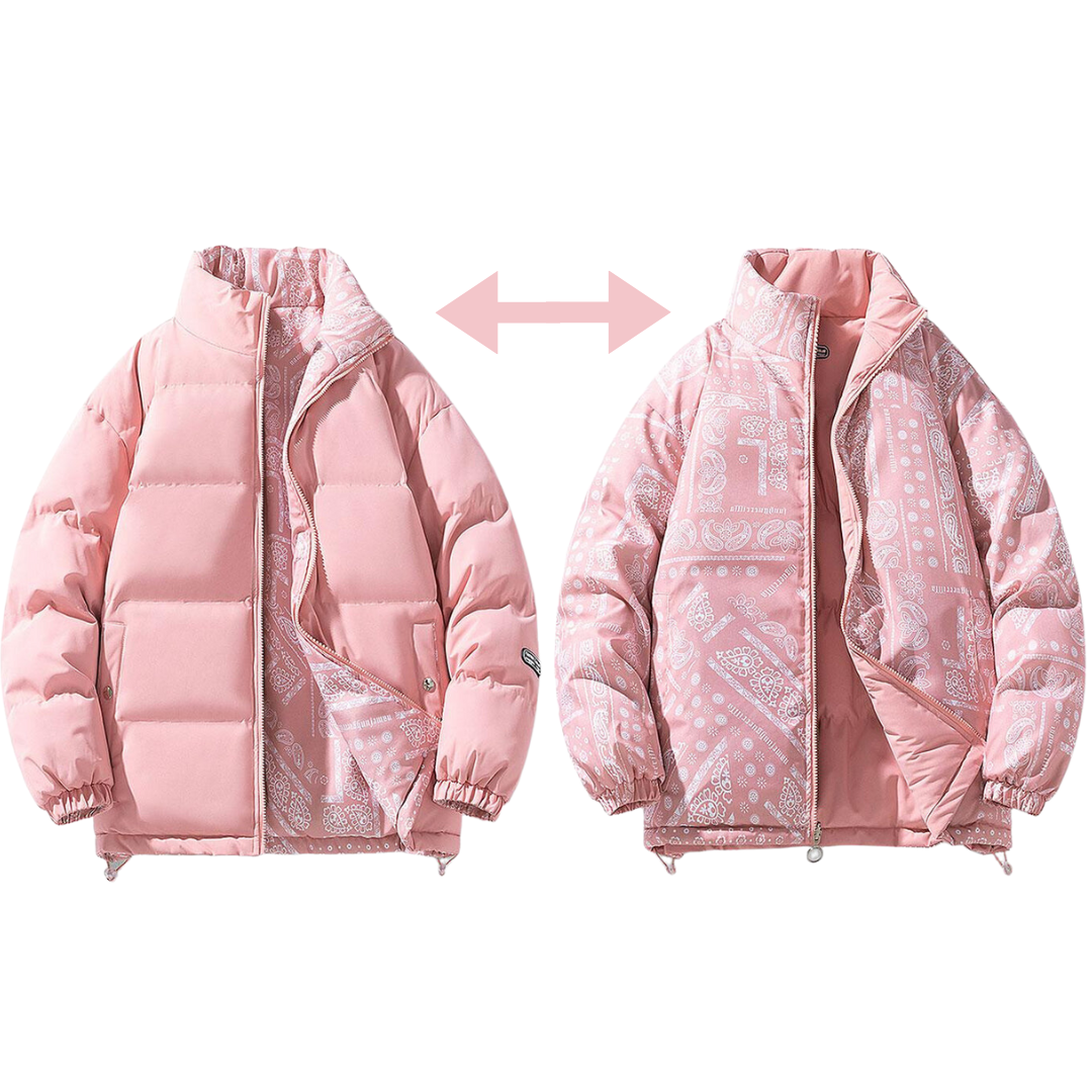 Sidney - Reversible Bandana Puffer — Pink