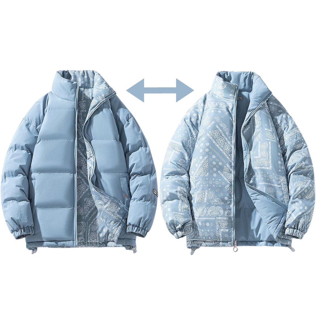 Sidney - Reversible Bandana Puffer — Light blue