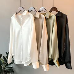 Lily - Satin Shirt with Cuffs