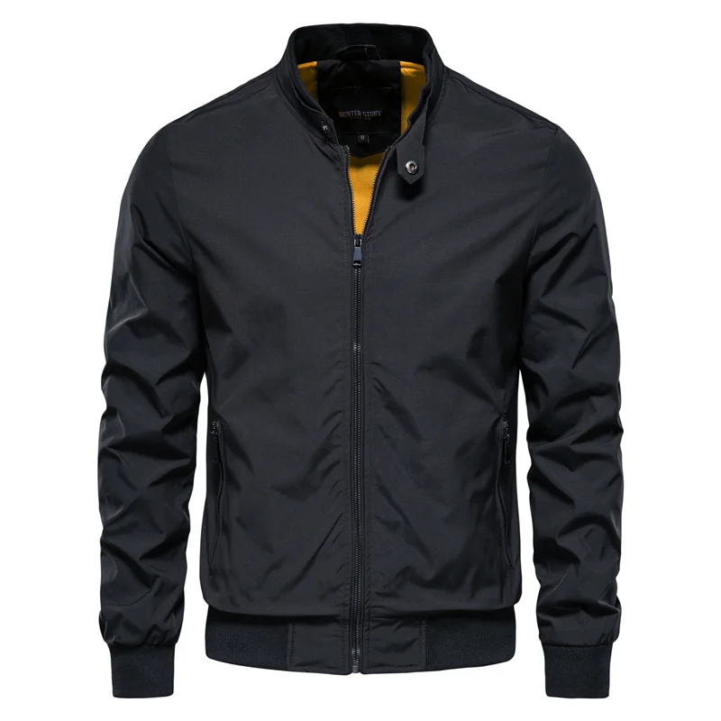 Patrick - Bomber with Contrast Lining — Black