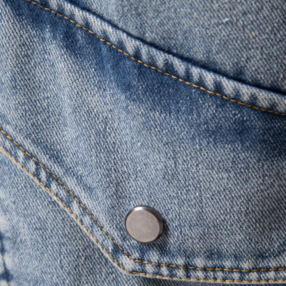 Alastair - Denim Jacket with Fur Collar