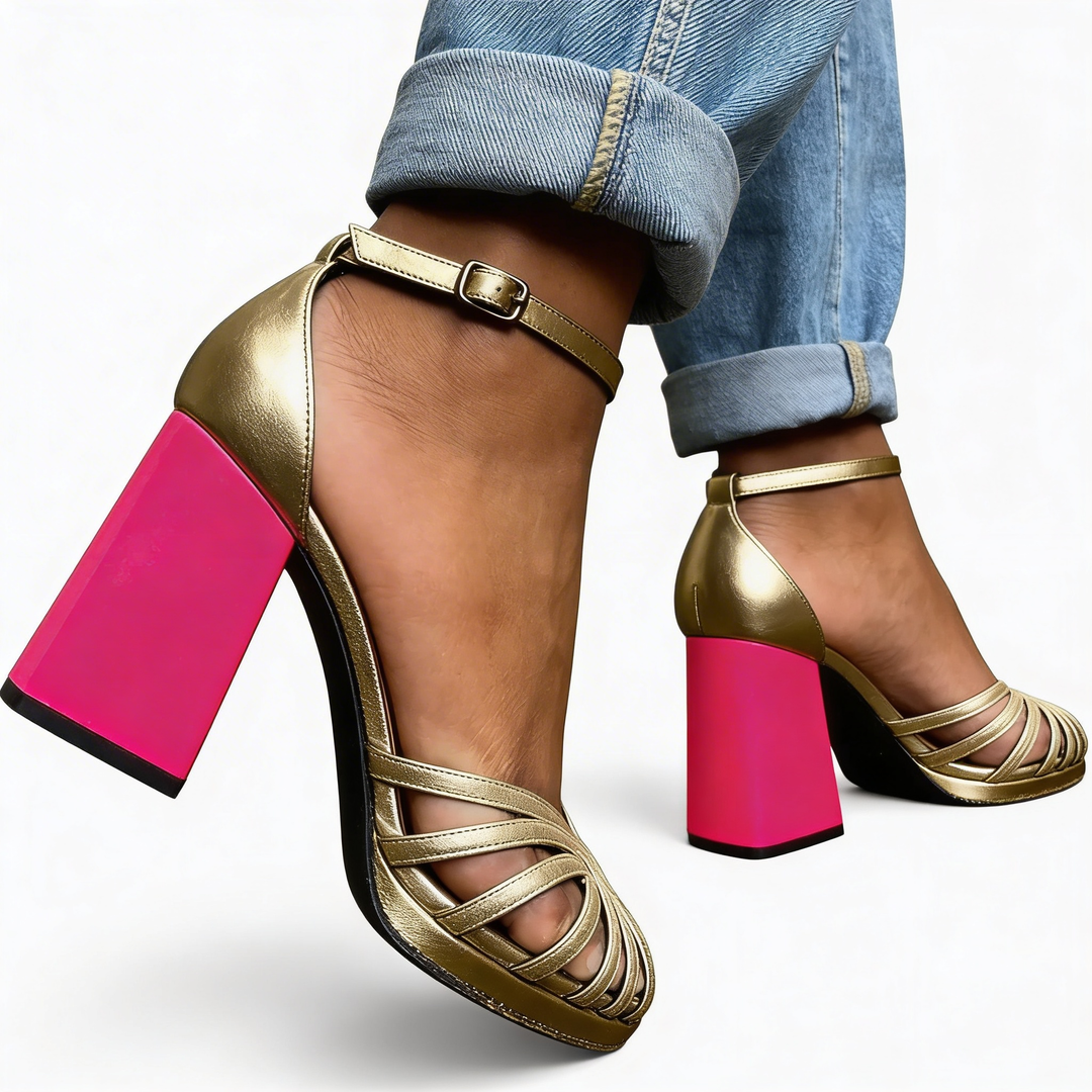 Seraphine - Metallic Platform Sandals