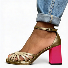 Seraphine - Metallic Platform Sandals