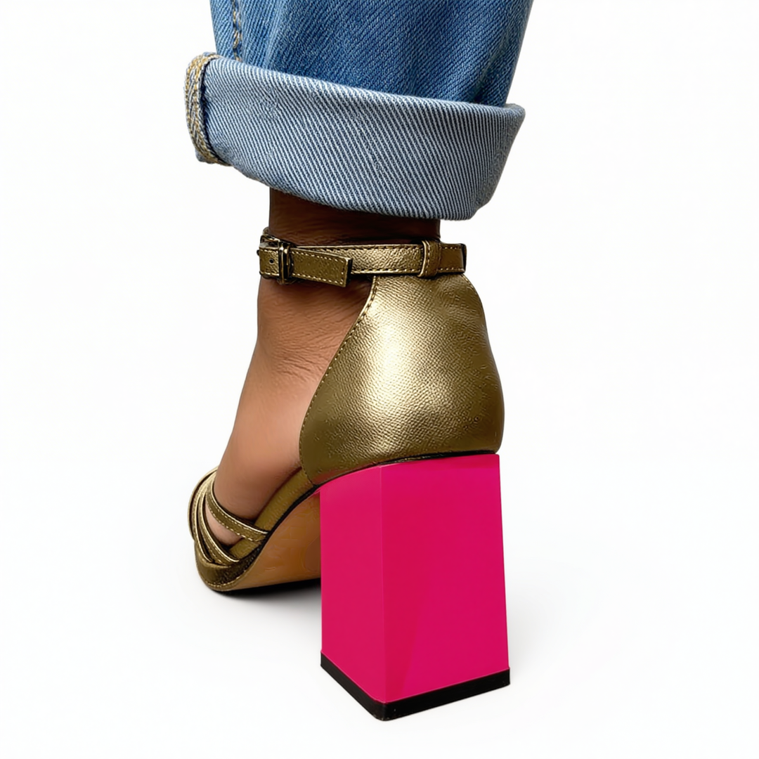 Seraphine - Metallic Platform Sandals
