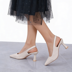 Guinevere - Sculpted Slingback Heels