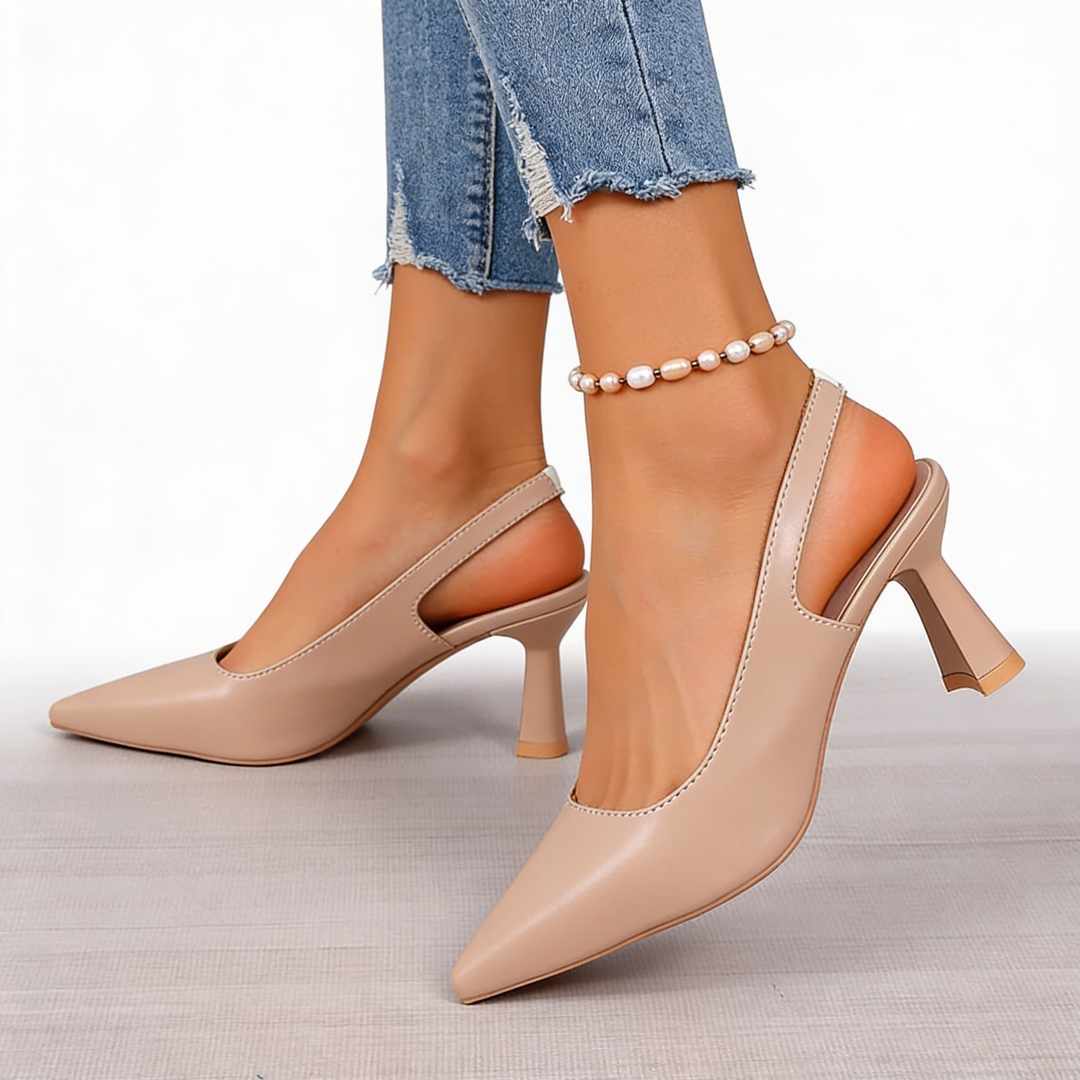 Guinevere - Sculpted Slingback Heels