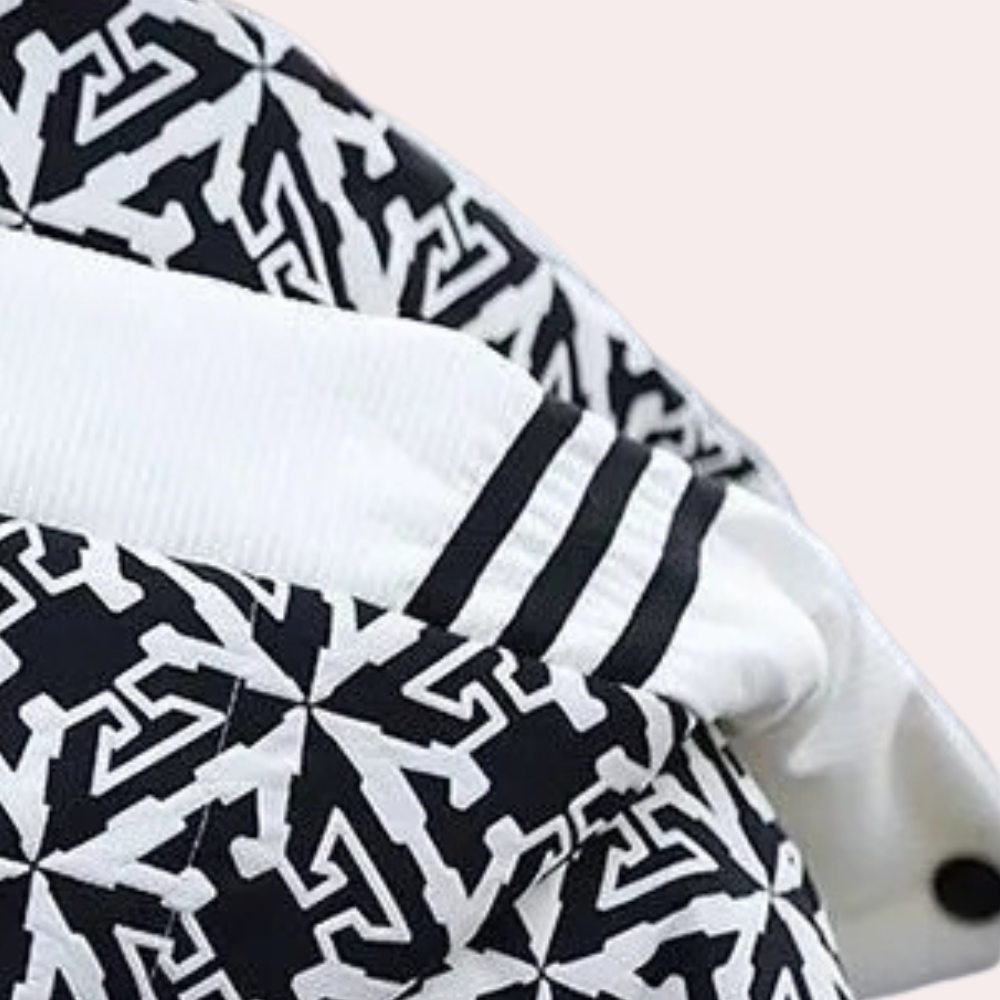 Cynthia - Geometric Cropped Puffer