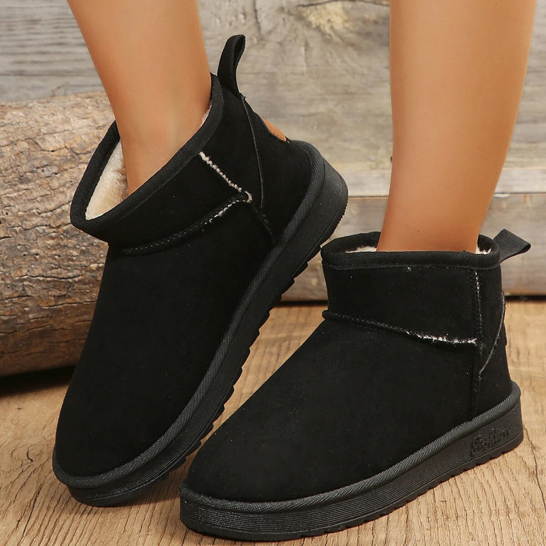 Amy - Sheepskin Ankle Boots — Black