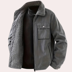 Brendan - Sherpa Lined Shirt Jacket — Grey
