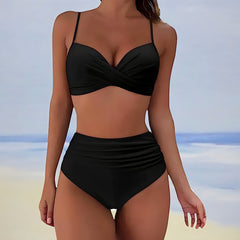 Bernadette - Twist High Waist Bikini — Black