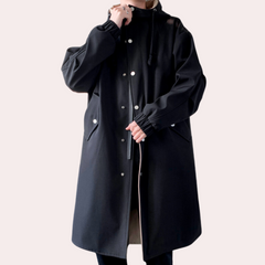 Raymond - Long Coat with Stand Collar