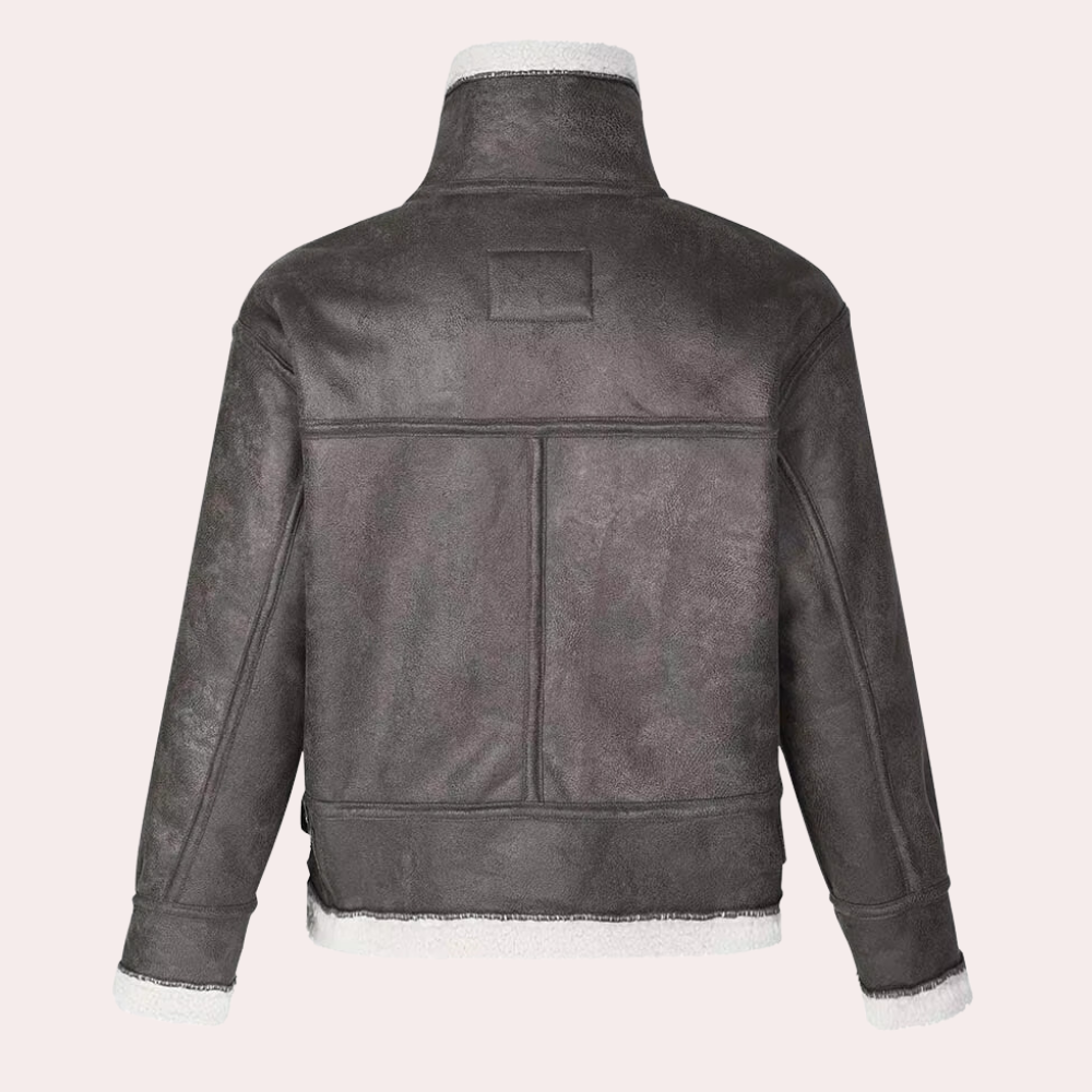 Russell - Suede Sherpa Aviator Jacket
