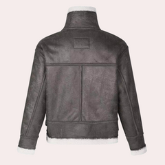 Russell - Suede Sherpa Aviator Jacket