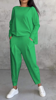 Wilhelmina - Jumper and Jogger Set — Green