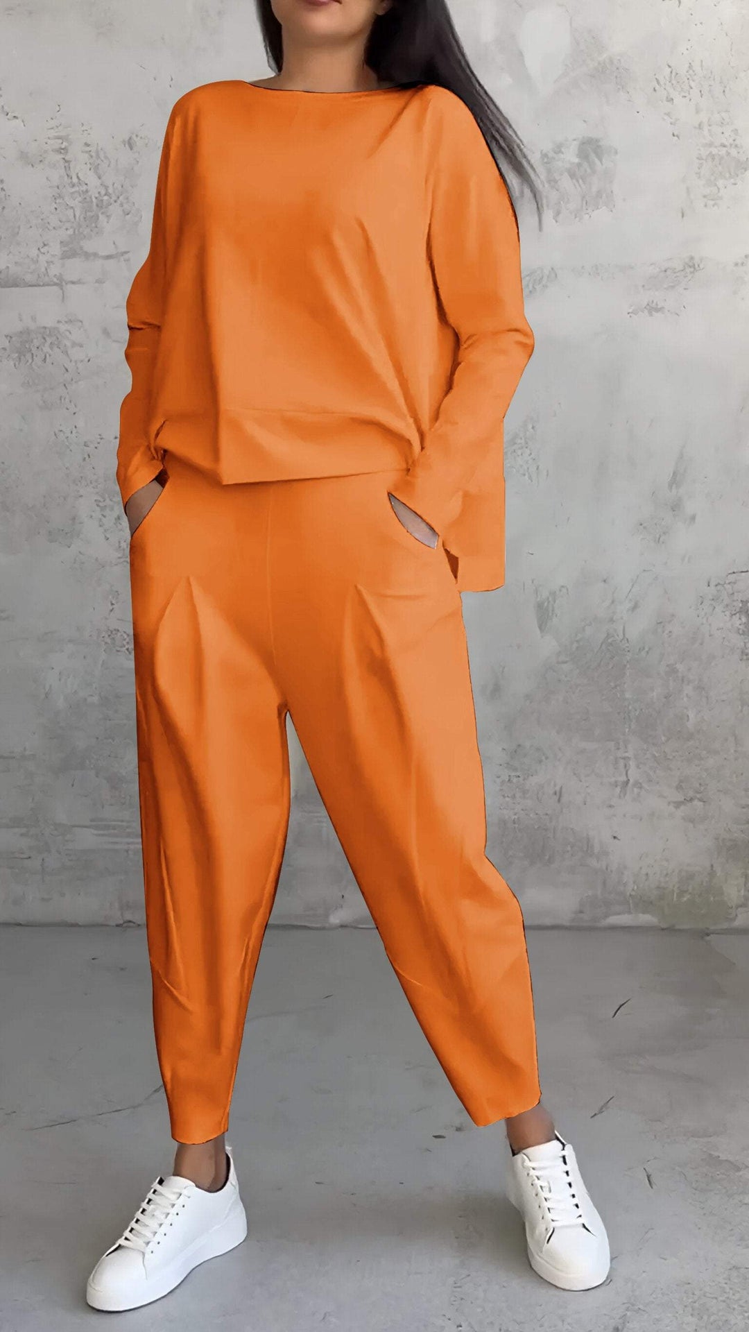 Wilhelmina - Jumper and Jogger Set — Orange