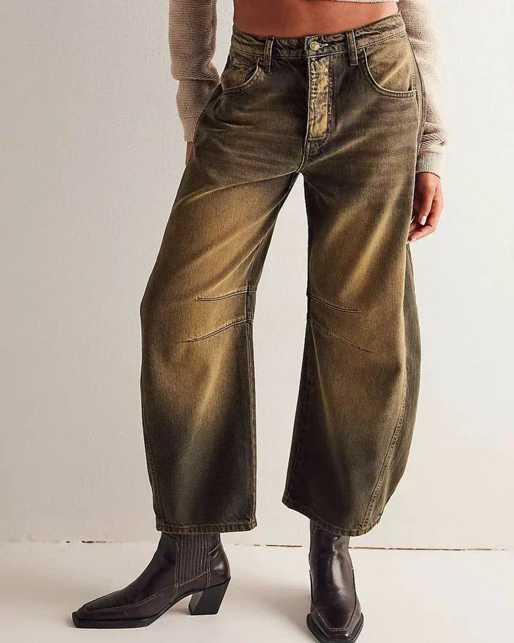 Kathleen - Barrel Leg Jeans — caramel