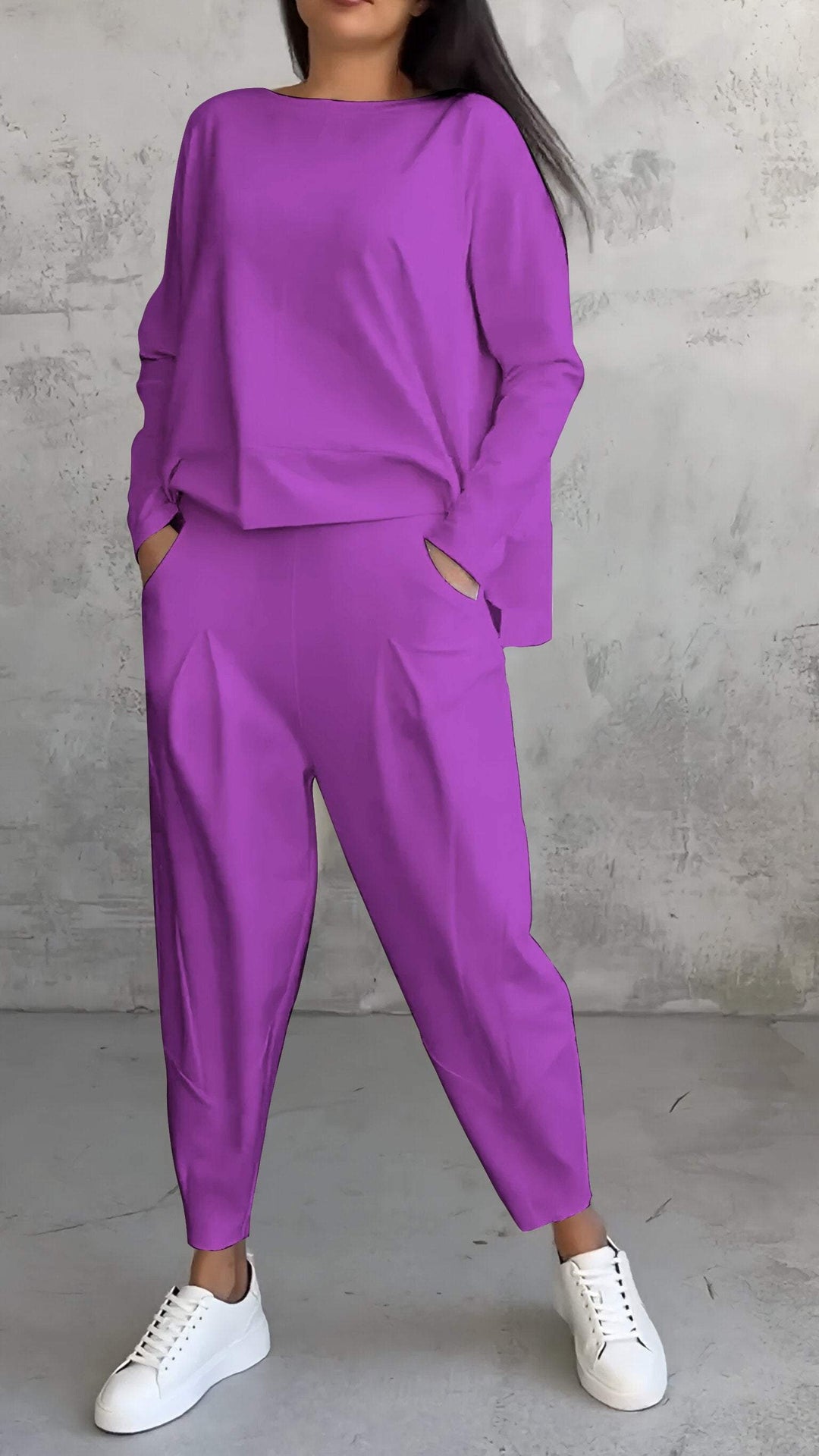 Wilhelmina - Jumper and Jogger Set — Purple
