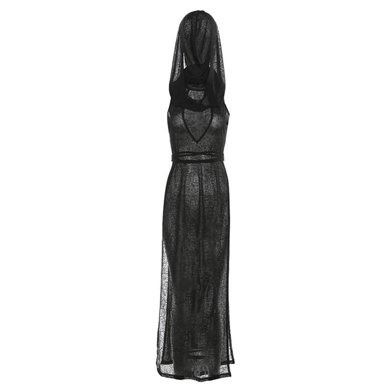 Samantha - Sheer Mesh Maxi Dress