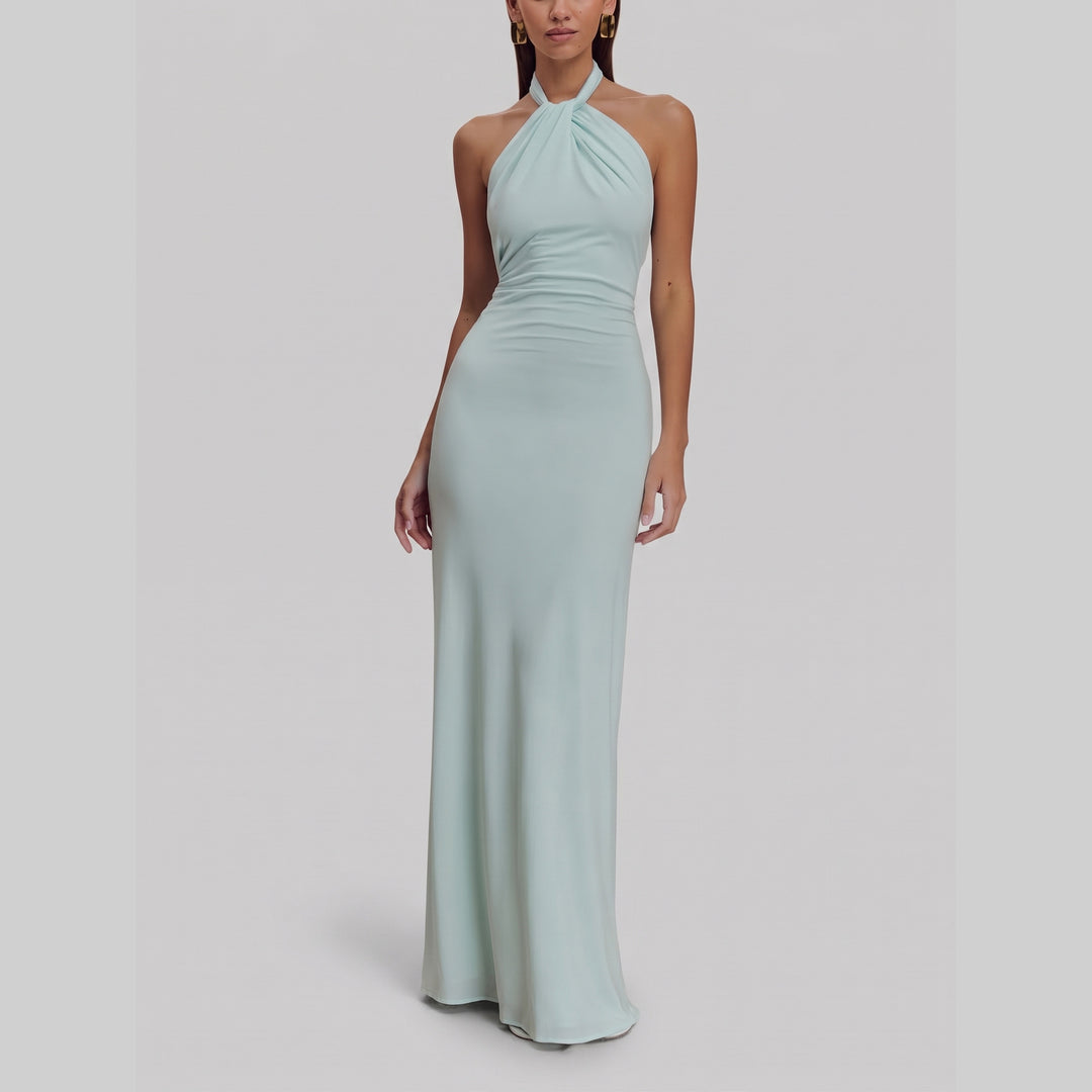 Juno - Slinky Halter Maxi Dress