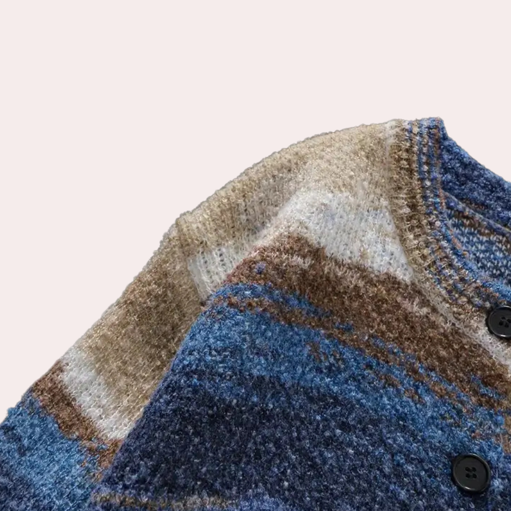 Lindsay - Striped Button Cardigan