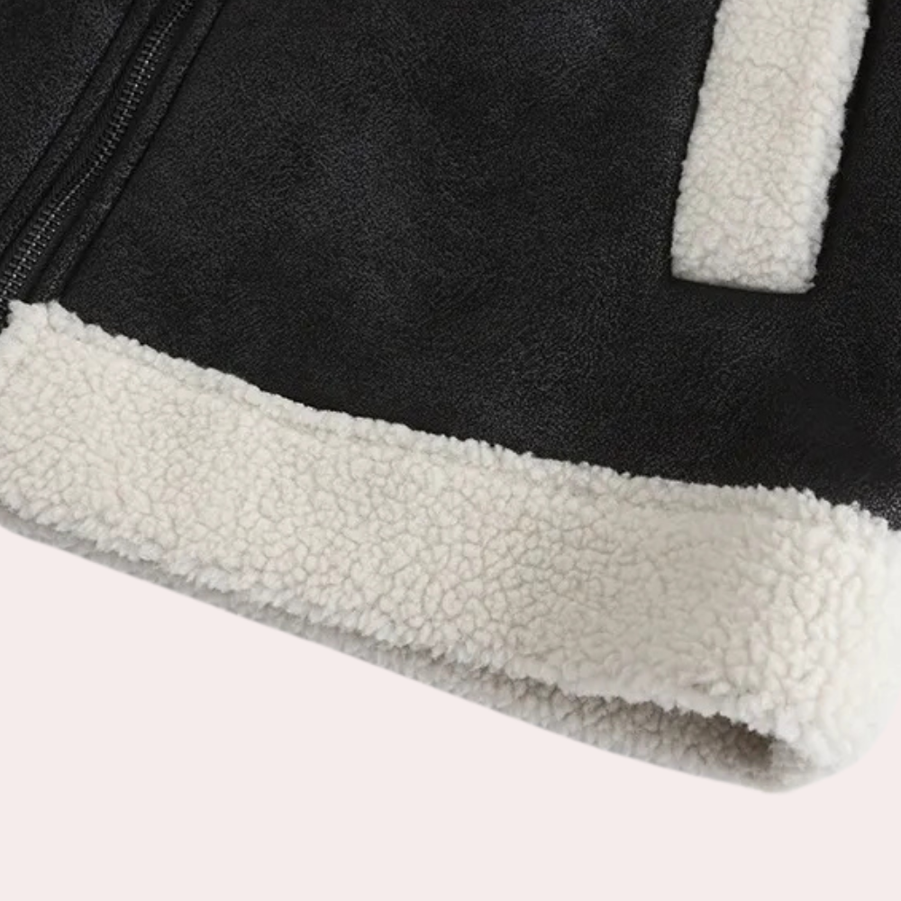 Phyllis - Sherpa Colour Block Jacket