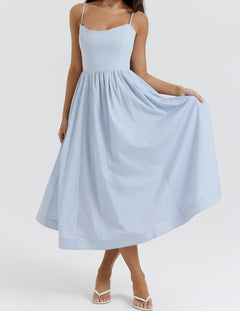Virginia - Cami Midi Dress with Full Skirt