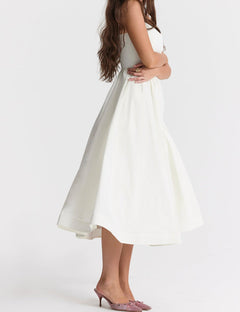 Virginia - Cami Midi Dress with Full Skirt