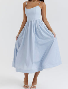 Virginia - Cami Midi Dress with Full Skirt