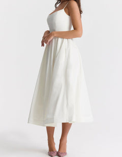 Virginia - Cami Midi Dress with Full Skirt
