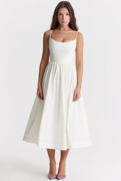 Virginia - Cami Midi Dress with Full Skirt