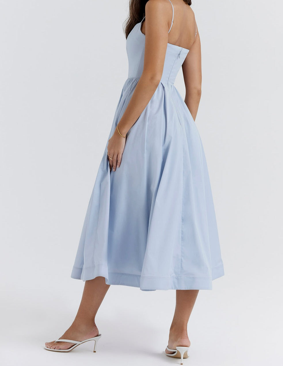 Virginia - Cami Midi Dress with Full Skirt
