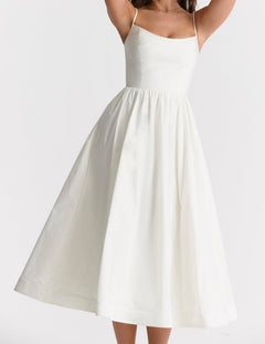 Virginia - Cami Midi Dress with Full Skirt