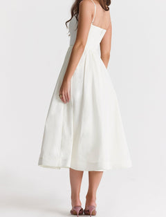 Virginia - Cami Midi Dress with Full Skirt