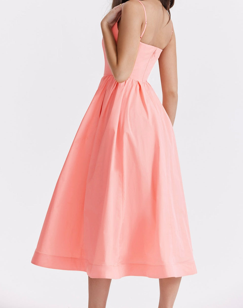 Virginia - Cami Midi Dress with Full Skirt