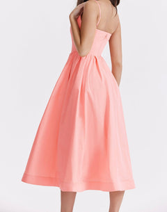 Virginia - Cami Midi Dress with Full Skirt