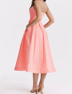 Virginia - Cami Midi Dress with Full Skirt