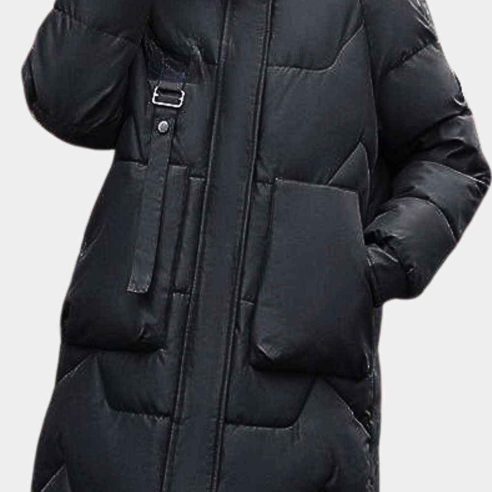 Georgie - Long Hooded Puffer Coat