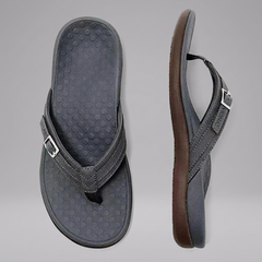 Constance - Cushioned Toe Post Sandals — Black