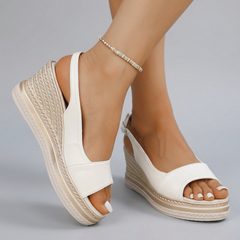 Fenella - Espadrille Platform Sandals — White
