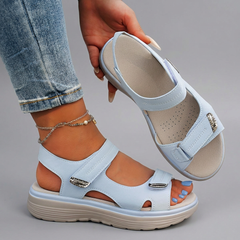 Kimberley - Padded Velcro Sport Sandals — Sky Blue
