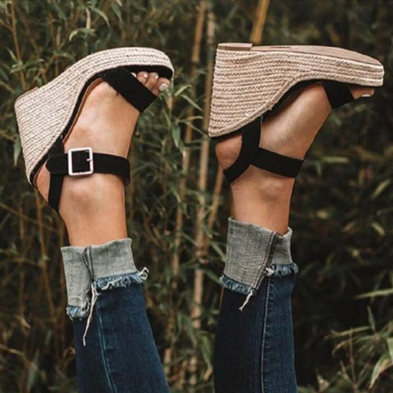 Henrietta - Espadrille Platform Wedges