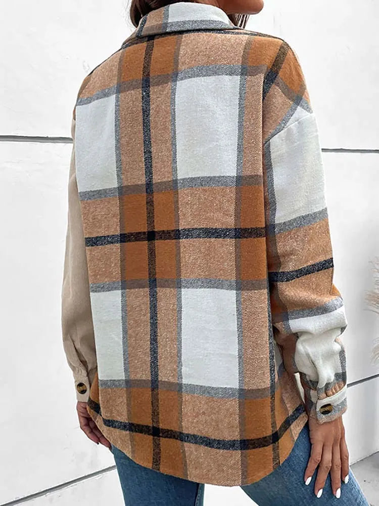Kimberley - Plaid Shacket with Pockets