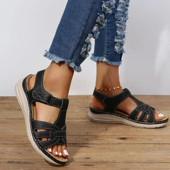 Iris - Leather Cross Strap Sandals